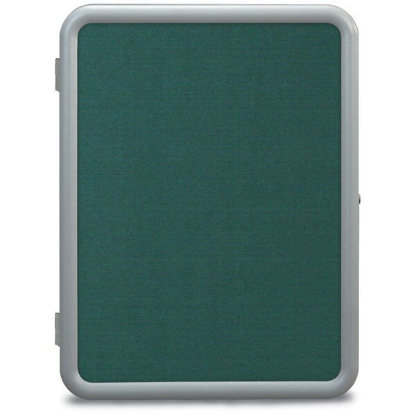 Single Door Image Enclosed Corkboard, 18", UVTE1824BS-BLACK